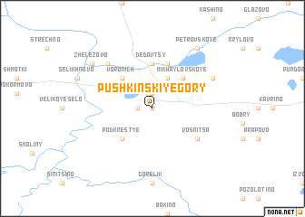 map of Pushkinskiye Gory