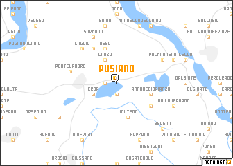 map of Pusiano