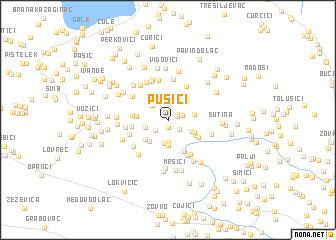 map of Pušići