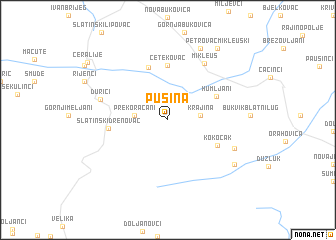 map of Pušina