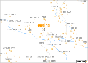 map of (( Pušina ))