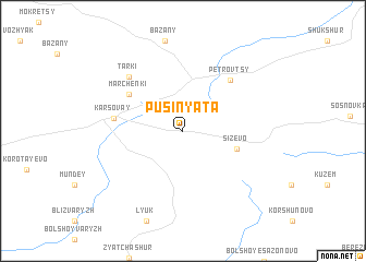 map of Pusinyata