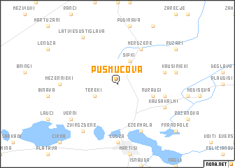 map of Pušmucova