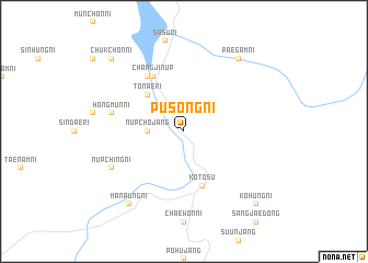 map of Pusŏng-ni