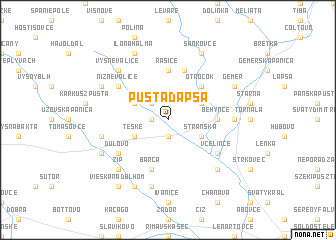 map of Pusta Dapša