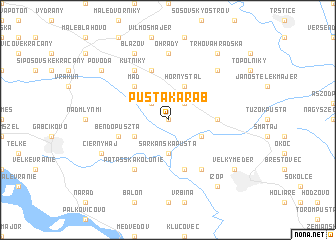 map of Pusta Karáb