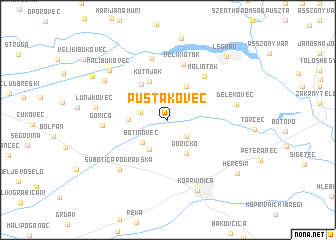 map of Pustakovec