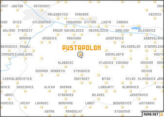 map of Pustá Polom