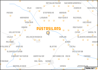 map of Pusta Silárd