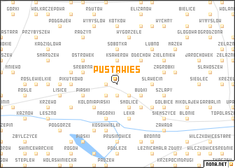 map of Pusta Wieś