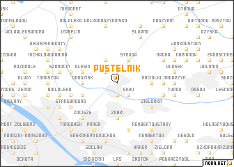 map of Pustelnik