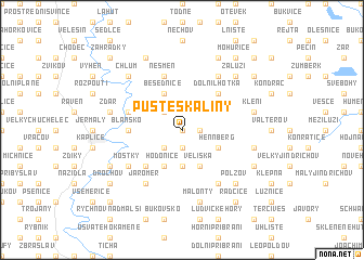 map of Pusté Skaliny