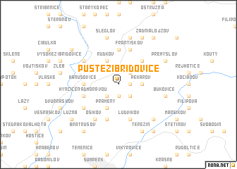 map of Pusté Žibřidovice