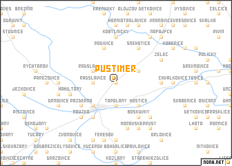 map of Pustiměř