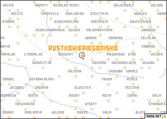 map of Pustkowie Piegonisko