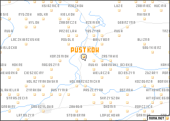 map of Pustków