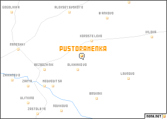 map of Pustoramenka