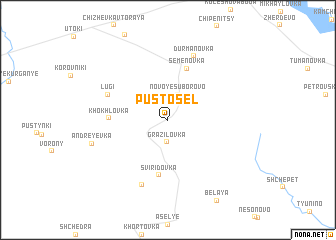 map of Pustosël