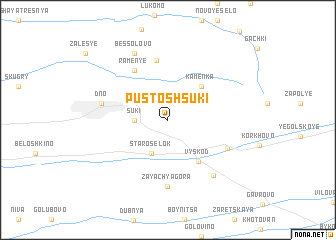 map of Pustosh\