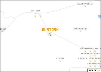 map of Pustosh\