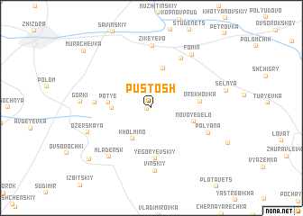 map of Pustosh\