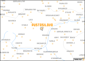 map of Pusto Šilovo