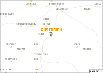 map of Pustunich