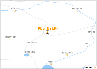 map of Pustuyeva