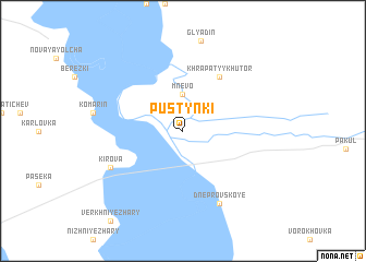 map of Pustynʼki