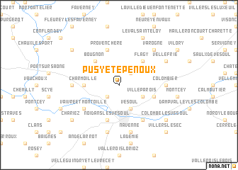 map of Pusy-et-Épenoux