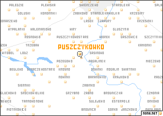 map of Puszczykówko