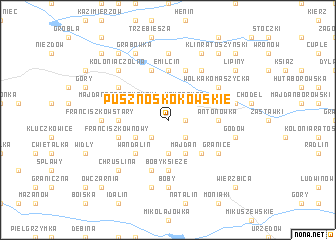 map of Puszno Skokowskie