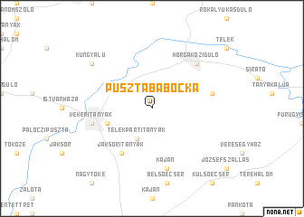 map of Pusztabábocka