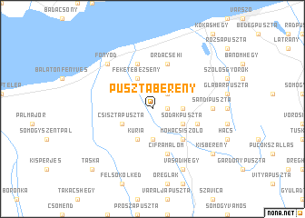 map of Pusztaberény