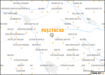 map of Pusztacsó