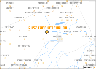 map of Pusztafeketehalom