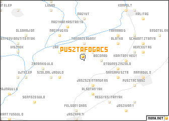 map of Pusztafogacs