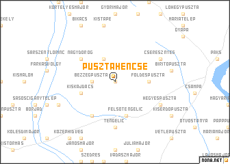 map of Pusztahencse