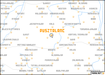 map of Pusztalánc