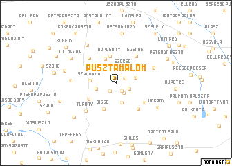 map of Pusztamalom