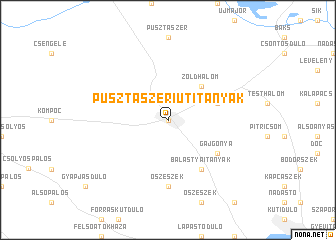 map of Pusztaszeri Úti Tanyák