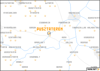 map of Pusztaterem