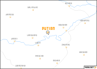 map of Putian