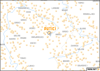 map of Putići