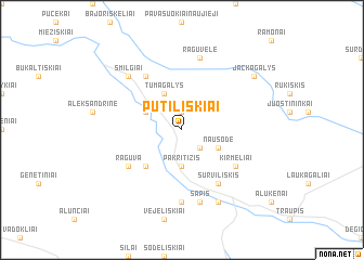 map of Putiliškiai