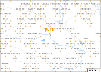 map of Putím