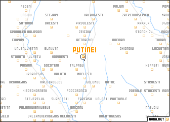 map of Puţinei