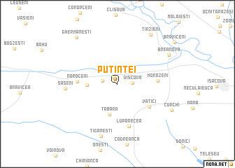 map of Puţintei