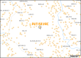 map of Putiševac