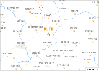 map of Putʼki